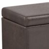 Avalon - Extra Large Storage Ottoman Bench - Distressed Brown - Image 9
