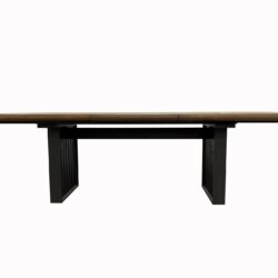 Double Pedestal Table Latte - Light Brown