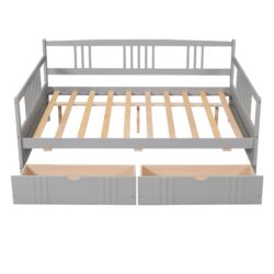 Full Size DayBed With 2 Drawers - Gray