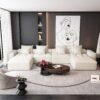 Modern Oversized Modular Sectional Sofa, Sparkling Chenille Fabric Soft Cushion Sofa With 8 Pillows, 8 Pieces Diy Combination Tufted Sofa, No Assembly Required - Beige - Image 14