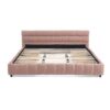Modern King Size Upholstered Bed With Headboard And Storage Drawer - Pink - Image 14