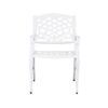 Unravel - Outdoor Arm Chair With Scroll Design And Floral Accents (Set of 2) - White - Image 4