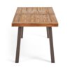 Della - Modern Industrial Dining Table With Acacia Wood Top - Teak - Image 6