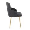 Dahlia - Contemporary Dining Chair (Set of 2) - Gold / Gray - Image 3