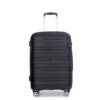 Hardshell Suitcase Spinner Wheels Pp Luggage Sets Lightweight Durable Suitcase & Tsa Lock, 3 Piece Set (20/24/28) - Black - Image 8