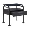 Nicipolis - Glass Nightstand - Gray - Image 2