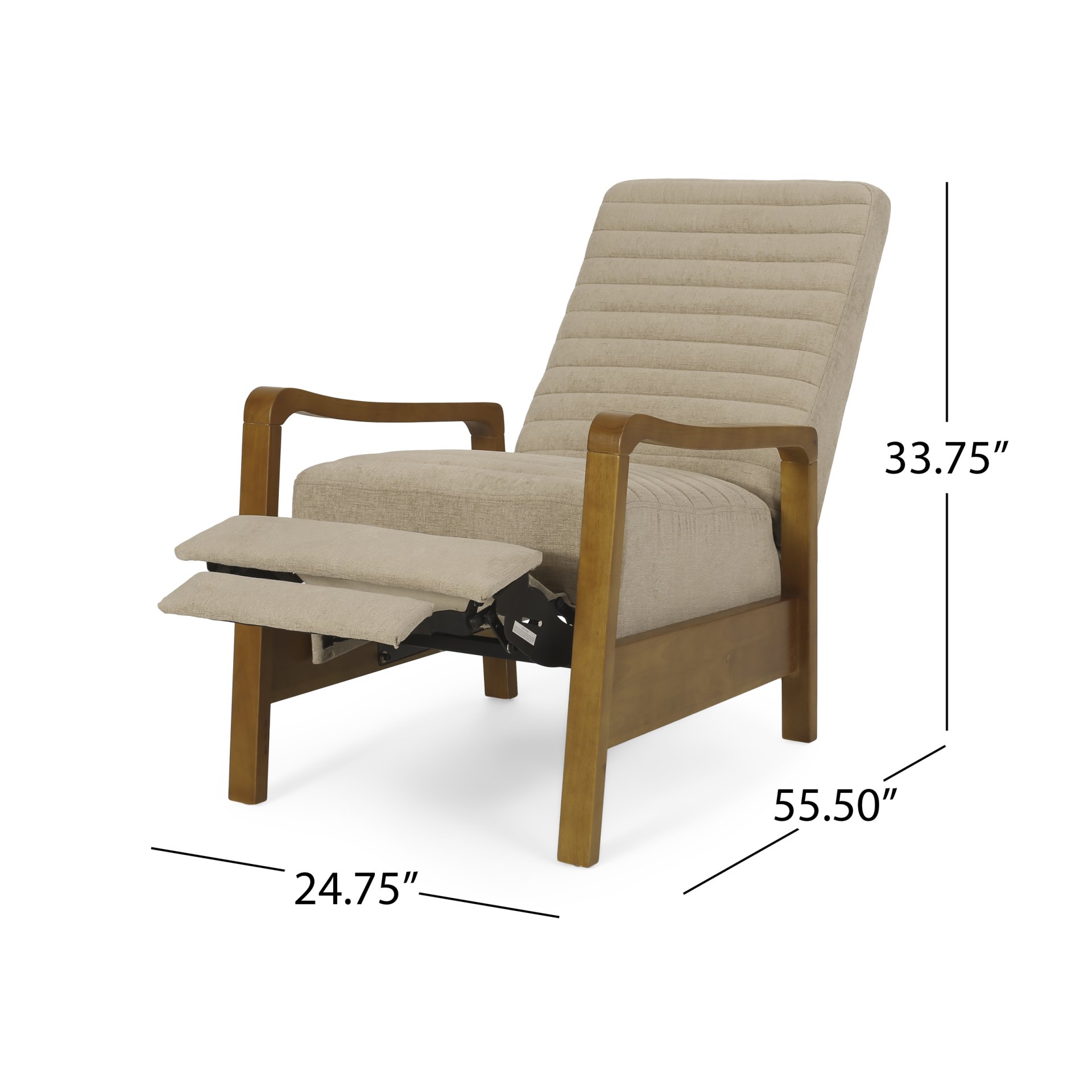 Manual Club Recliner - Sand - Image 9
