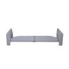 Contemporary 3 Seater Sofa With Plush Accents And Button Tufted Diamond Stitching - Gray - Image 4