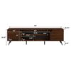 Contemporary 2 Door Minimalist TV Stand For TVs Up To 80" - Dark Walnut - Image 6