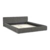 Modern Queen Size Upholstered Bed Frame With Chenille Fabric And Pleated Design - Gray - Image 10