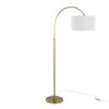 Salon Reader Contemporary Floor Lamp - Gold / White - Image 3