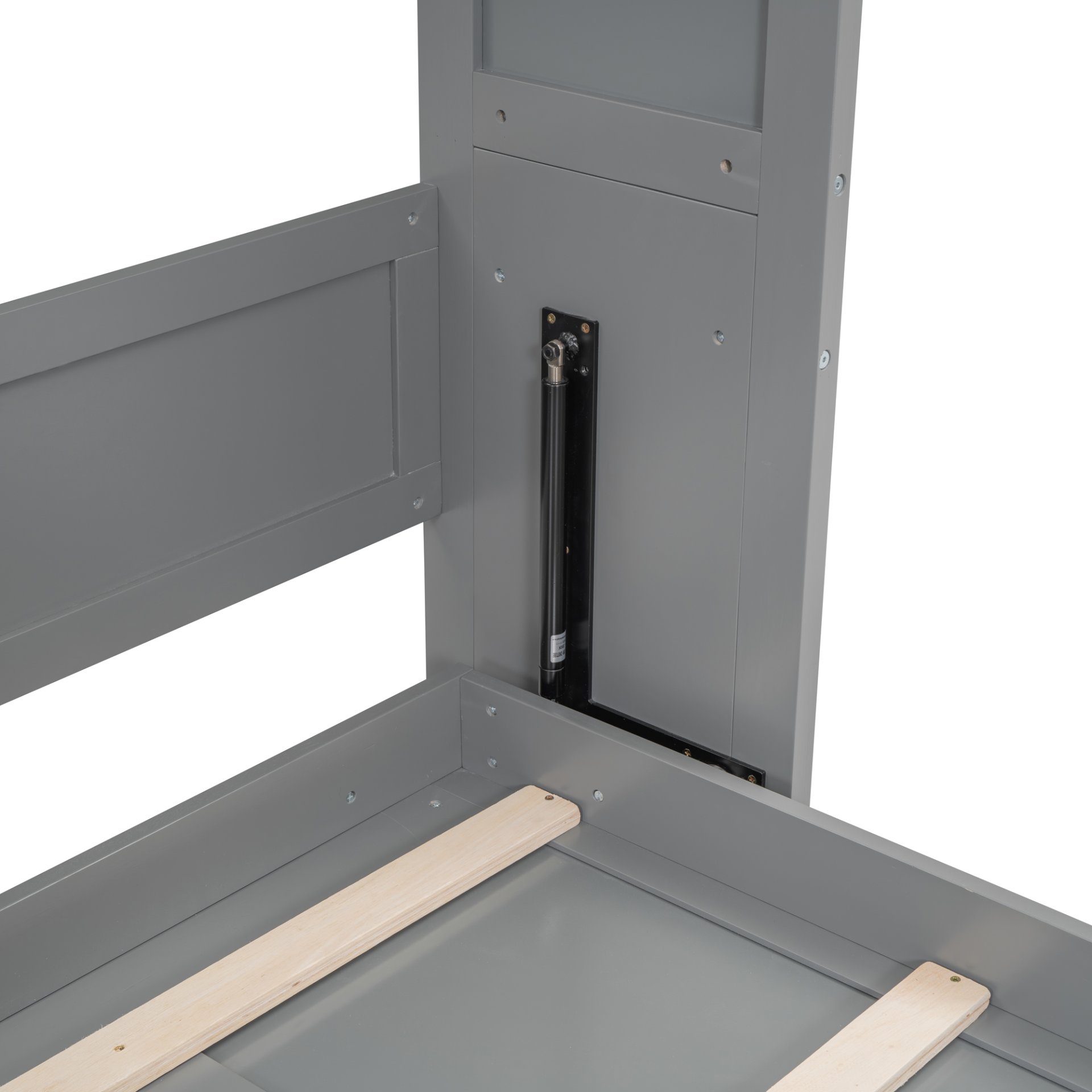 Full Size Murphy Wall Bed With Shelves - Gray - Image 12