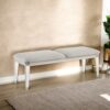 Laveda - Boucle Bench - Light Gray / White - Image 4