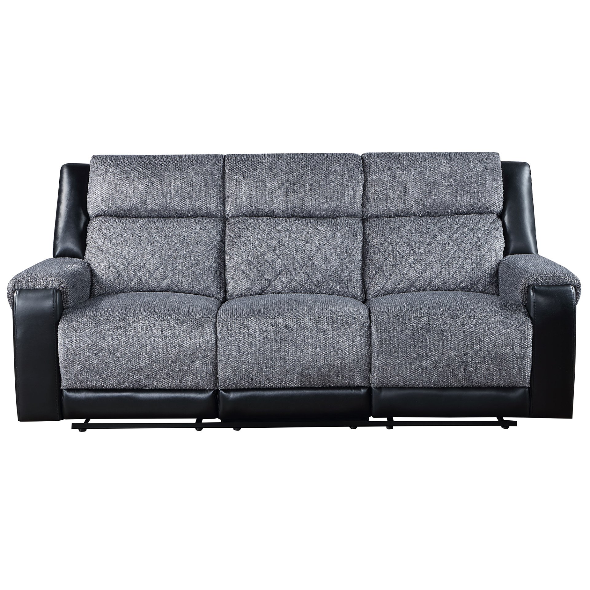 Alicia - Reclining Sofa - Gray / Black - Image 8
