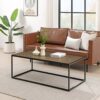 Contemporary Decorative Parquet Top Rectangle Coffee Table - Parquet Veneer - Image 4