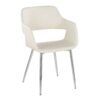 Margarite - Contemporary Dining / Chair (Set of 2) - Chrome / Cream - Image 2