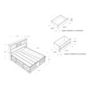 Lucille - 5 Piece King Bedroom Set With Storage Drawers - Walnut - Image 6