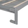 Full Size Murphy Wall Bed With Shelves And LED Lights - Gray - Image 8