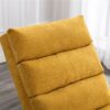 Ergonomic Linen Massage Chaise Lounge With Remote Control - Color, 5 Modes For Office, Living Room, Bedroom - Mustard - Image 11