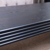 Modern Ribbed Coffee Table, Rectangular Low Profile Center Table For Living Room - Black - Image 9