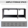 Contemporary 48" Wall Mounted Bathroom Vanity With Resin Double Sink & Soft Close Doors - Khaki - Image 6