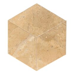 Hexagon Marble Polished Tile For Wall And Floor - Beige / Gold