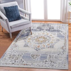 Payas - 5' X 7' Medallion Area Rug - Cream / Gold