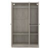 3 Door Shutter Wardrobe With Shelves - Gray - Image 6