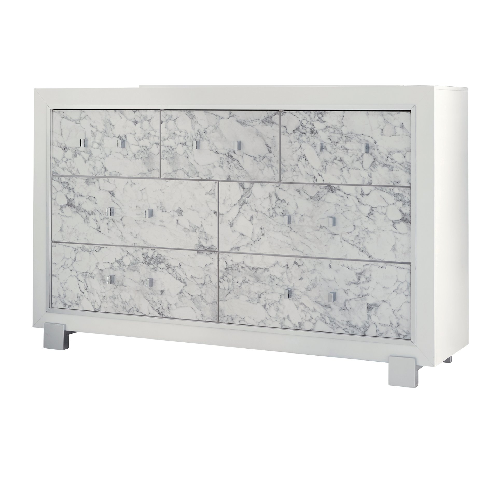 Skye - Marble Dresser - White - Image 6