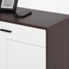 Freestanding Wooden Shoe Cabinet, 4 Tier Organizer With Drawer - White / Walnut - Image 24