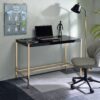 Midriaks - Writing Desk With USB - Black / Gold - Image 7