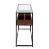 Display Contemporary Console Table - Black / Walnut / Clear - Image 2