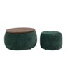 Modern Classic Round Storage Ottoman With Removable Top - Green - Image 12