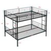 Full Over Full Modern Metal Bunk Bed With Trundle - Black - Image 3
