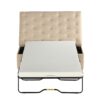 Convertible Folding Sofa Bed Ottoman With Memory Mattress And Tufted Design - Beige - Image 8