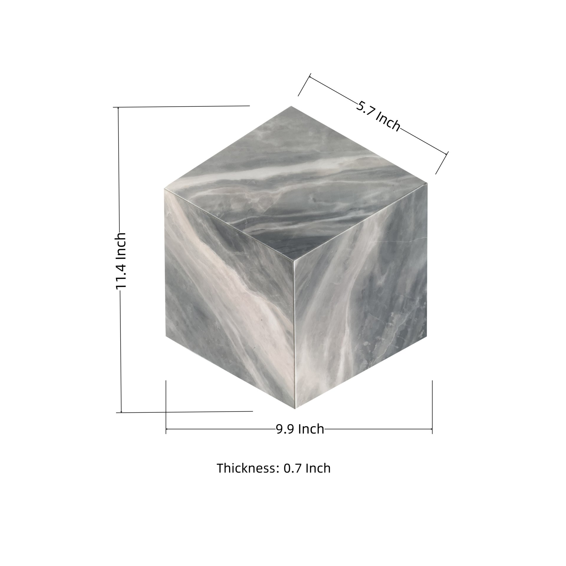 Hexagon Carrara Marble Tile For Wall And Floor Honed Stone (Set of 12) - Natural / Gray - Image 3