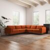 Amber - Corner Sectional Sofa - Orange - Image 11