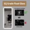 Full Length Mirror Lighted Vanity Body Mirror LED Mirror Wall Mounted Mirror Big Size Rounded Corners, Bedroom, Living Room, Dressing Room Hotel - Clear - Image 6