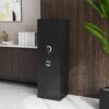 Gun Safes For Home Rifle And Pistols, Fingerprint Electronic Safe With Quick Access, Detachable Partition - Black - Image 2