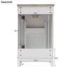 Modern Small Bathroom Vanity Cabinet With Ceramic Basin, Ample Storage, 1 Soft-Close Door - White - Image 13