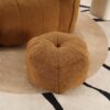 Soft Bean Bag Chair With High Resilient Foam (Chips) - Khaki / Yellow - Image 15