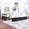 Daybed With Trundle And Two Storage Drawers, Sofa Bed For Bedroom Living Room - Espresso - Image 11