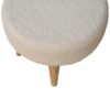 Petite Footstool - Cream / Brown - Image 2