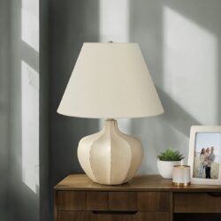 Resin Transitional Lighting, Table Lamp - Cream