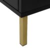 Modern Rattan 3 Door Shoe Rack Cabinet For Entryway Freestanding Black Storage Unit In Particle Board - Black - Image 19