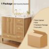 36" Bathroom Vanity, 2 Soft Close Doors, 4 Soft Close Drawers, Adjustable Shelf, Storage Cabinet - Acacia Wood - Image 10