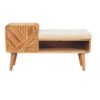 Boucle Carved Telephone Table - Oak - Image 8