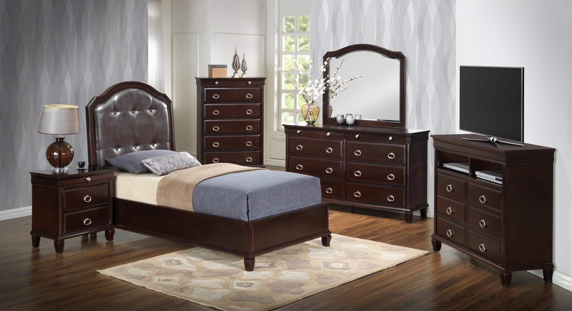 Twin Charming Transitional Bed - Cappuccino - Image 3