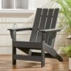 Enigmara - Outdoor High Density Resin Adirondack Chair - Black - Image 2