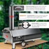 Semi-Automatic 12 Outdoor Pizza Oven Portable Wood Fired Pizza Oven Outdoor Cooking Pizza Maker Portable Pizza Oven For Authentic Stone Baked Pizzas - Black - Image 4